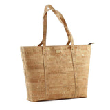 Not For Vegans Large Natural Gold Cork Tote Bag. This bag is made from cork leather and is vegan and cruelty free.