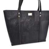 Not For Vegans Large Black Cork Tote Bag. This bag is made from cork leather and is vegan and cruelty free. 