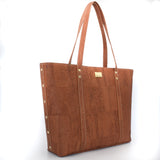 Not For Vegans Large Salted Caramel Cork Tote Bag. This bag is made from cork leather and is vegan and cruelty free.