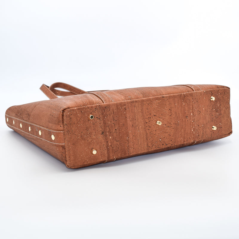 Not For Vegans Large Salted Caramel Cork Tote Bag. This bag is made from cork leather and is vegan and cruelty free.