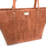 Not For Vegans Large Salted Caramel Cork Tote Bag. This bag is made from cork leather and is vegan and cruelty free.