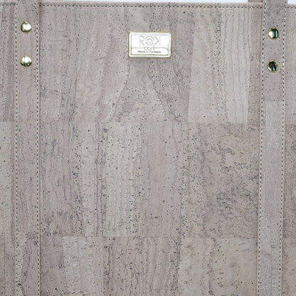 Not For Vegans Large Pearl White Cork Tote Bag. This bag is made from cork leather and is vegan and cruelty free.